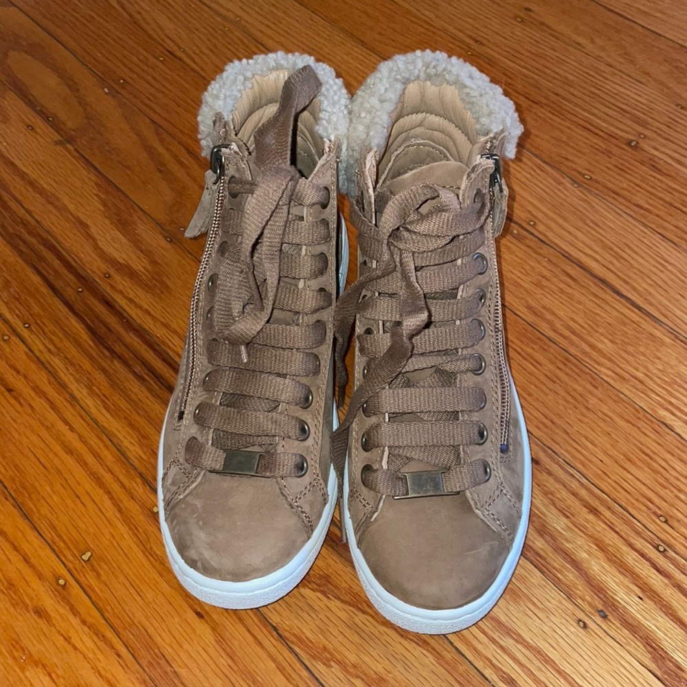 Brown Ugg Mini Lace-Up Boots
